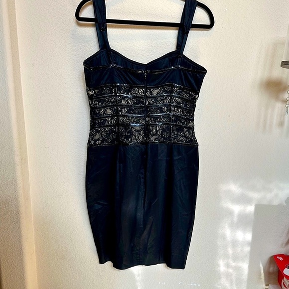 Bebe Black Sweetheart Sheath Cocktail Dress - Picture 2 of 7